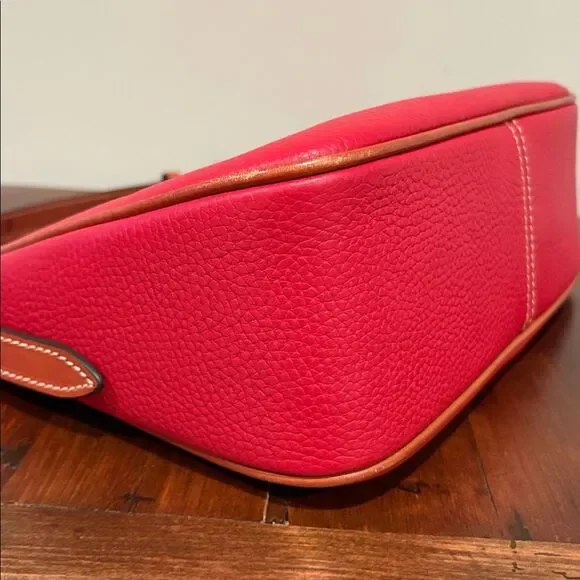 Dooney & Bourke Pebble Leather Presley Crossbody Red - Picture 8 of 15